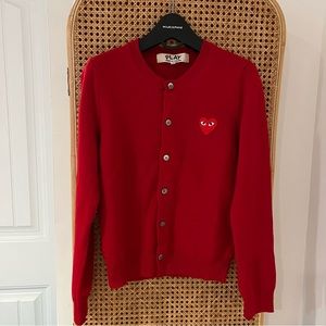 [Commes des Garcon Play] Red heart Cardigan